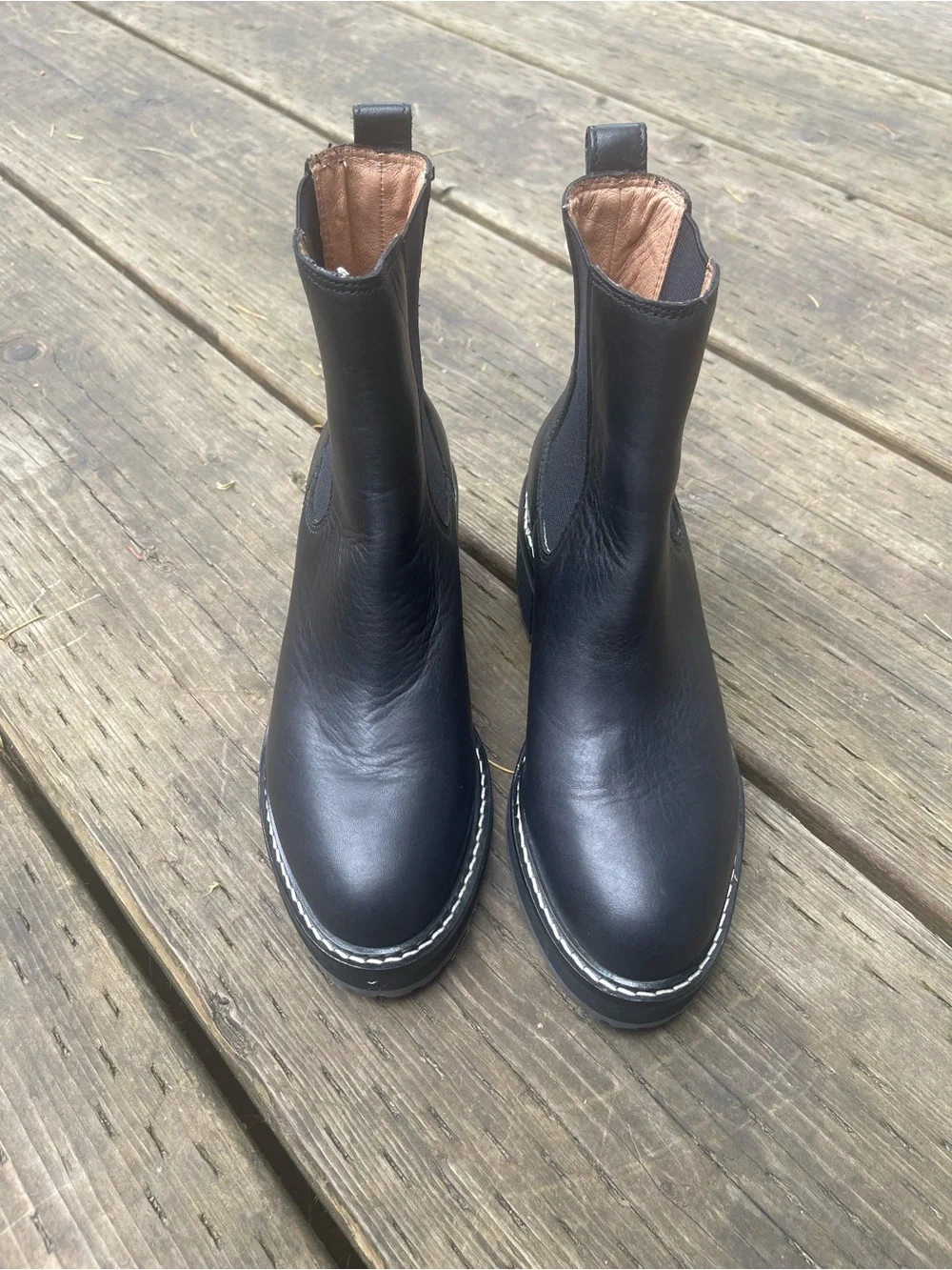 Madewell The Carina Platform Boot in true black